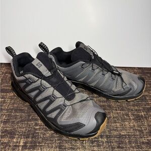 Salomon Gray and Black Shoes